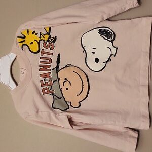 Peanuts soft pink long sleeve tee shirt
